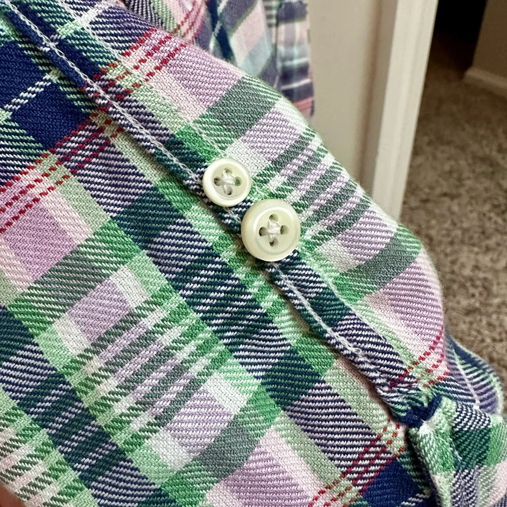 Ralph Lauren Plaid Button Down Shirt Pink & Green Size XL - Picture 5 of 7
